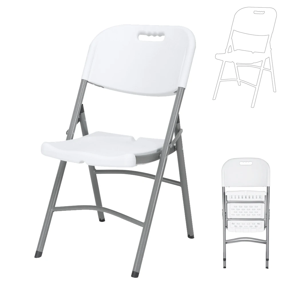 white cheap outdoor plastic picnic folding chair