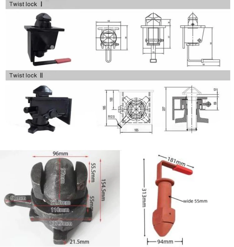 Lashing Stackable Horizontal Connector Twistlock Marine Securing ...