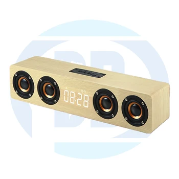 High Quality W8C Wood HiFi Stereo Hands Free 3000mAh Wireless Speakers Home Theatre System