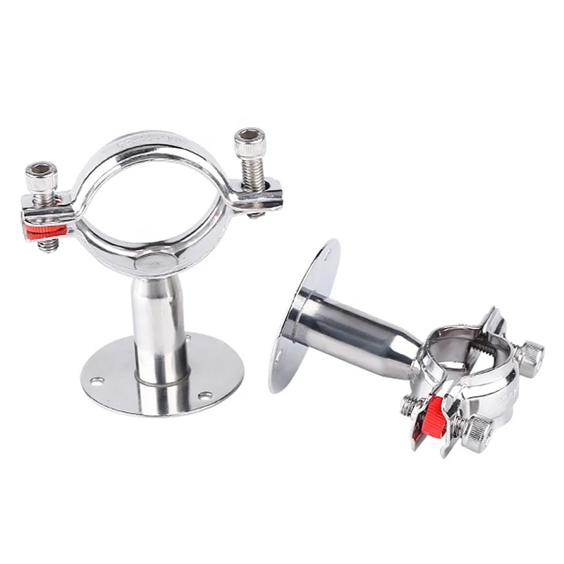 Keda Pipe Support with Base Plate Stainless Steel 304 Round Pipe Clamp Used to Secure the Pipe