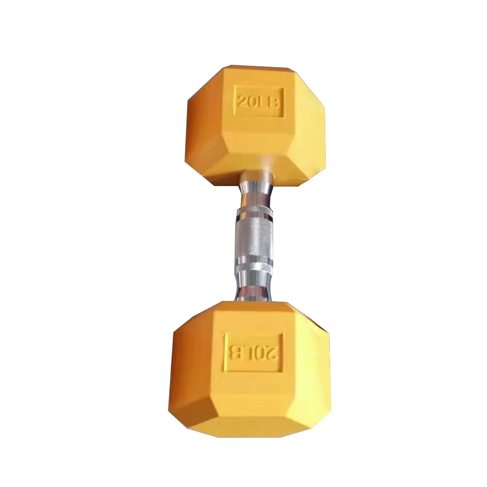 Rubber Hex Dumbbell 2022 Custom kg lb Gym Equipment 5kg 10kg 15kg 20kg 30kg 40kg 50kg Rubber Coated Dumbbell Set Price
