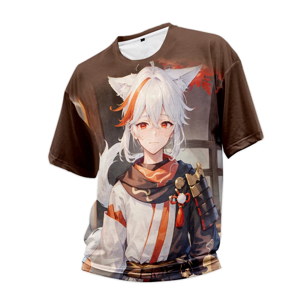 Genshin Impact Anime peripheral T-shirt short sleeve Japanese style two-dimensional chic casual clothes t shirt NO MOQ Limited