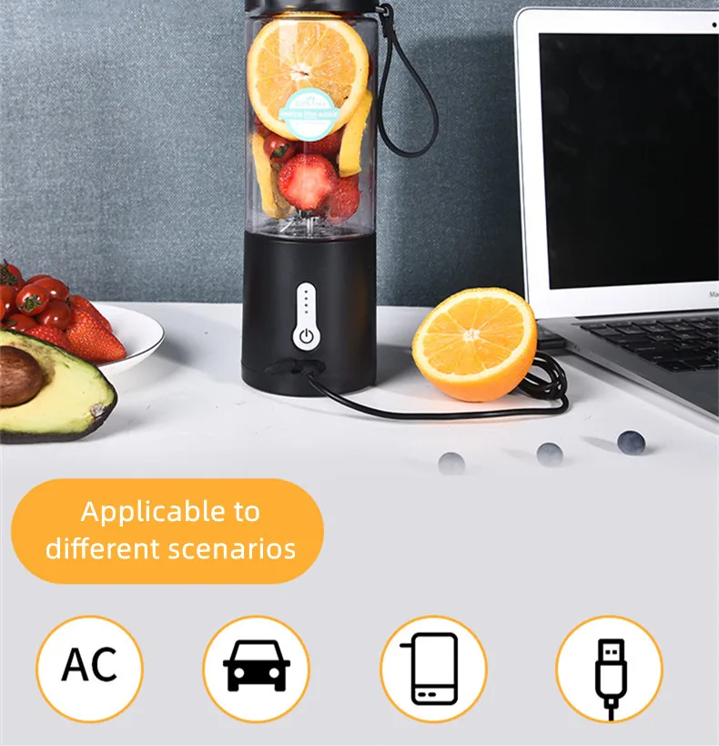 530ml Wholesale Luxury Juicer Hand Juicer Fruit Blender Portable Juicer