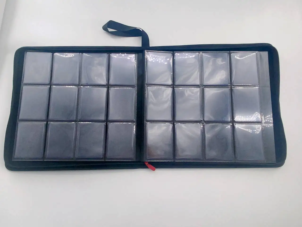 Black Card Binder & Sleeves - 12 Pocket Baseball Trading Binder Black Card Binder & Sleeves - 12 Pocket Baseball Trading Binder