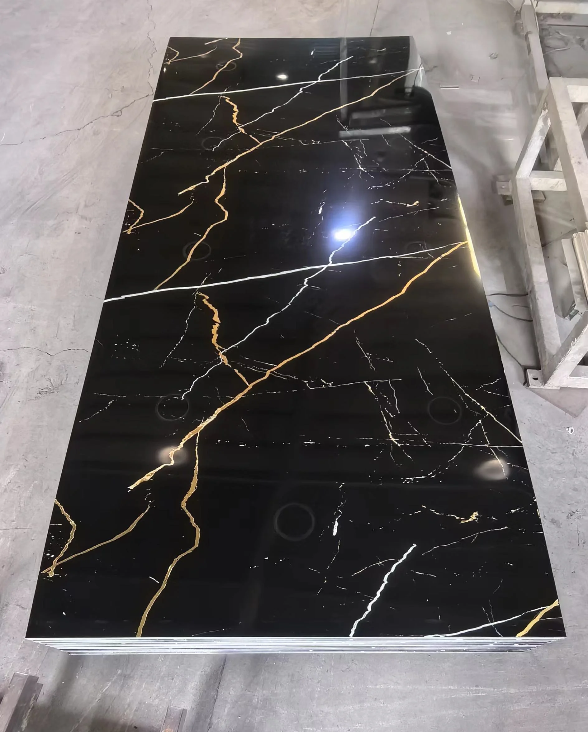 Home Improvement Large Size UV Coating Wall Stickers Artificial Flexible Marble Sheet