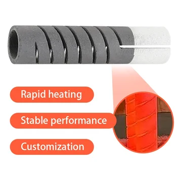 Silicon Carbide Heater Double Sprial Type  SiC Heating Bar SCR Type SiC Heating Elements for Furnace