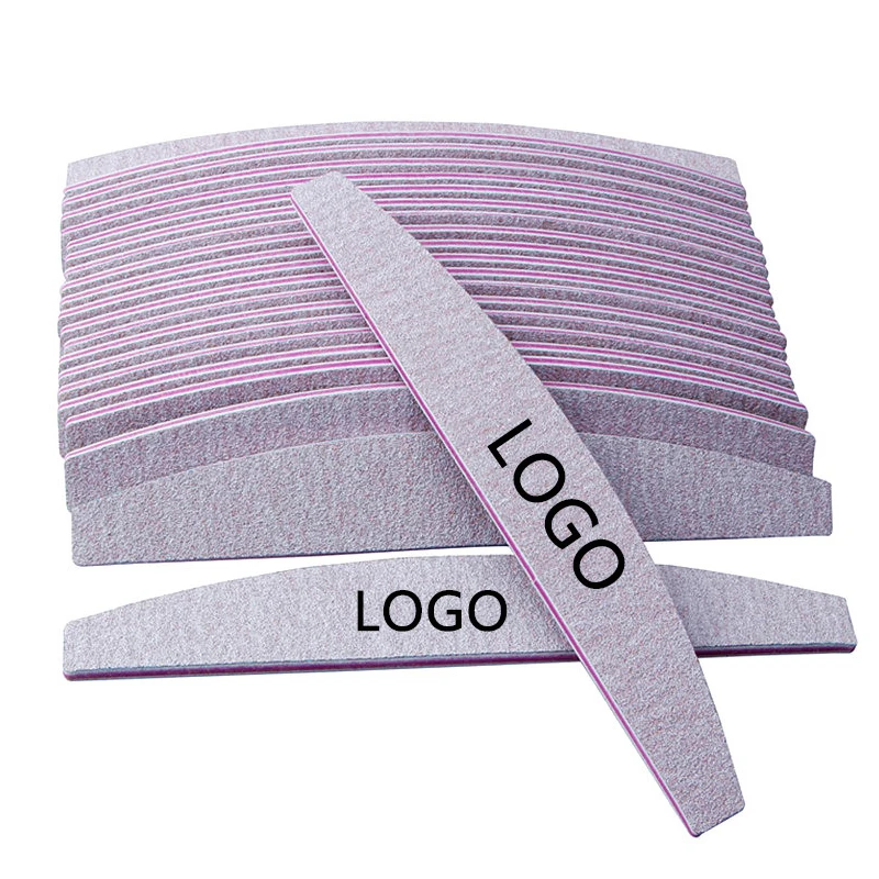 Wholesale Nail Files Custom Logo 100/180 150 240 1000 Grit Double Side Oem Zebra Cheapest Price