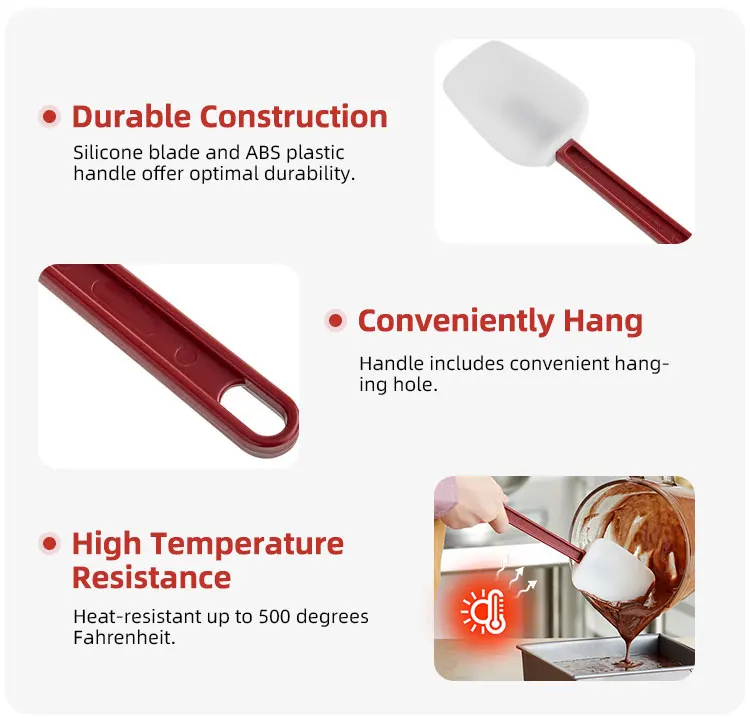 Food grade heat- resistant baking cake spatula kitchen silicone spatula details