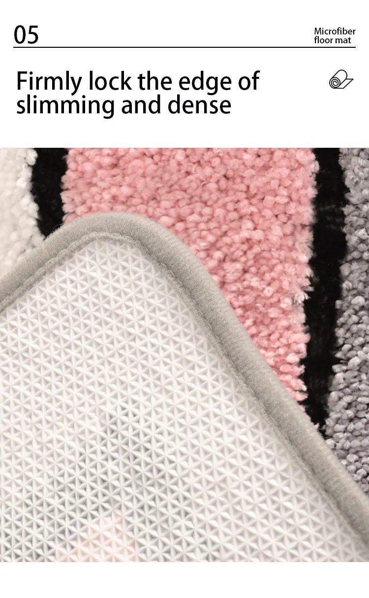 Luxury Soft Color Microfiber Non-Slip Super Absorbent Bath Carpet Mat Soft Absorbent Hairy Foot Mat manufacture