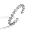 Bracciale quadrifoglio in oro bianco e diamanti bianchi