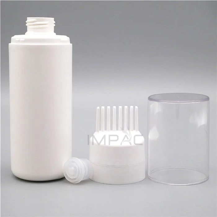 Transparent Cap Custom Color Plastic Hair Growth Oil Packaging with Comb Applicator 150ml 5oz Container Bottle