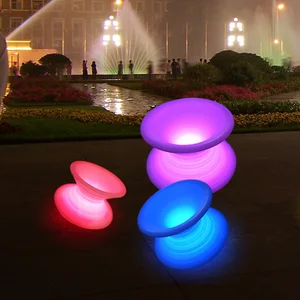 Large Size RGBW Color Changing LED Chair Durable Gyroscope Home Furniture for Living Room Garden Furniture with LED Light