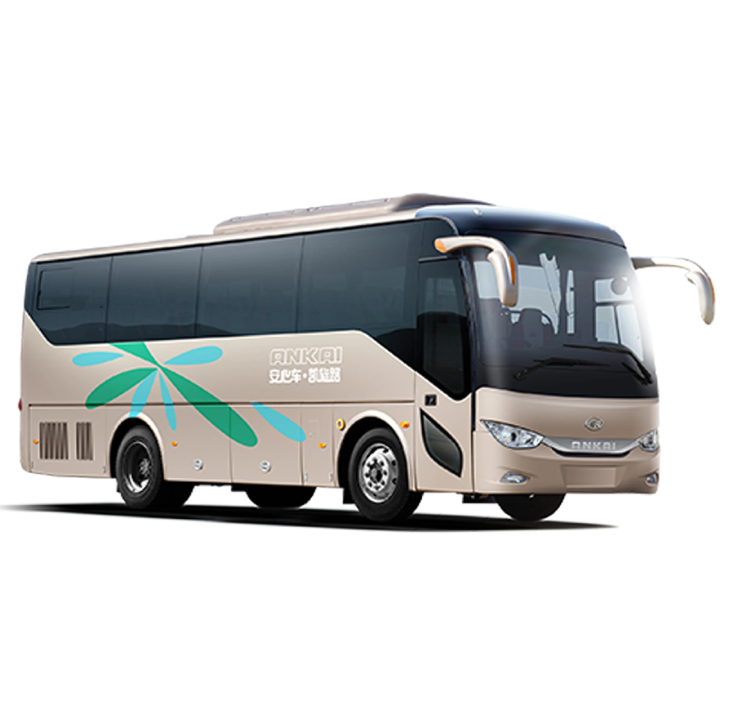 New Energy Bus Electric Coach Luxury Ankai A6 Bus 24/50 Seats 380km EV Range 245kw with CATL Battery manufacture