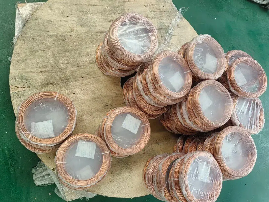 latest company news about NXF Air Conditioner Pancake Copper Tube Customizable OD 3.6mm-28.58mm Thickness 0.28mm-1.2mm Alloy Copper Plain Tube Coil  3