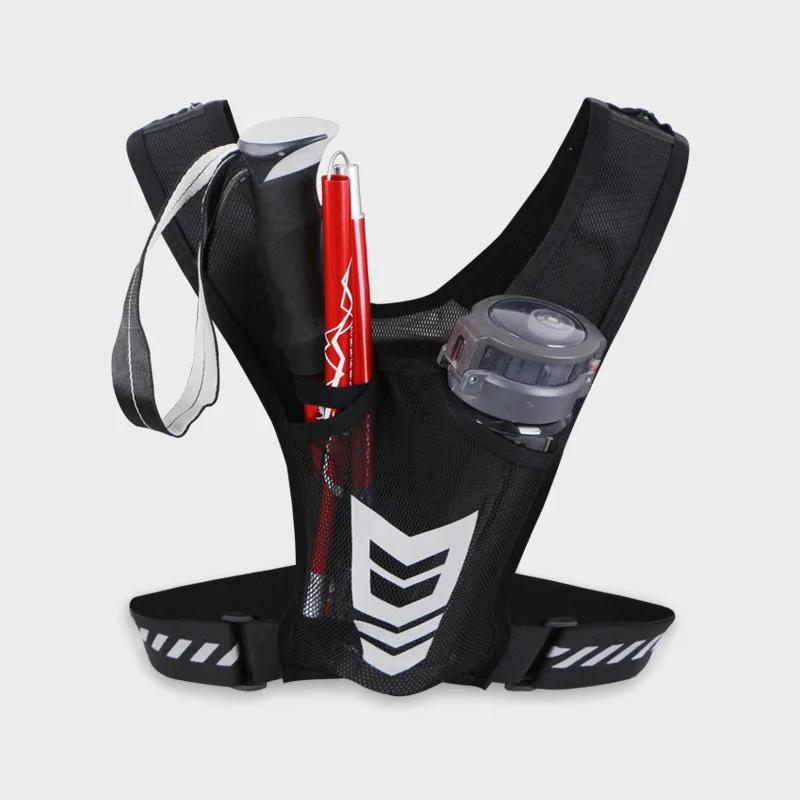 BSCI Factory Breathable OEM Custom logo Reflective Sports Chest Pack Bag Phone Holder Running Vest
