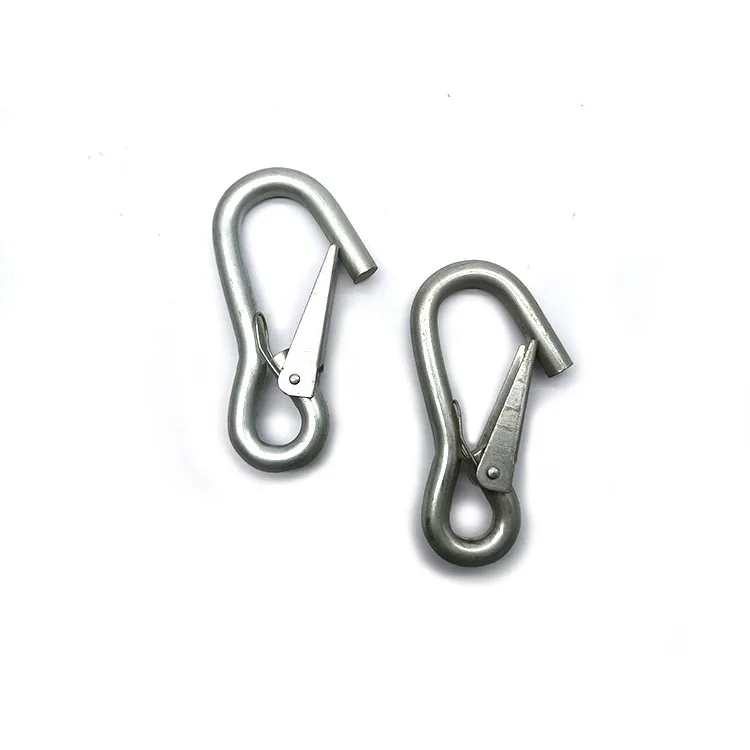 Carabiner Galvanized Steel Small Snap Hook Spring Hook Zinc Plated Safety Hook Rigging Hardware Ctr Carbine
