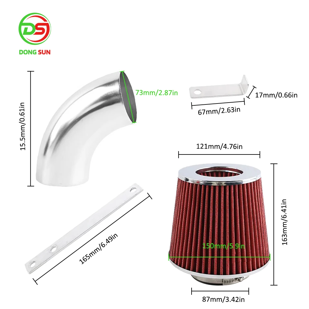 High Performance  Air Intake Filter Kit With Pipe Replace For1999-2005f or BM~W 3-Series 323 325 328 330 E46 Ram Intake + Filter