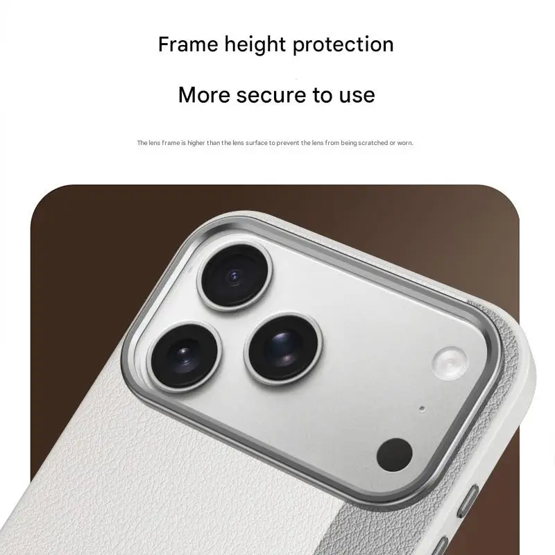 Luxury PU Leather Magnetic Mobile Phone Cases for iPhone 17 13 14 15 16 Pro Max 17 Air Wireless Charging Shockproof Back Cover