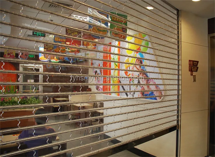 Bulletproof Polycarbonate Roller Shutter Door/transparent Security Rolling Shutter