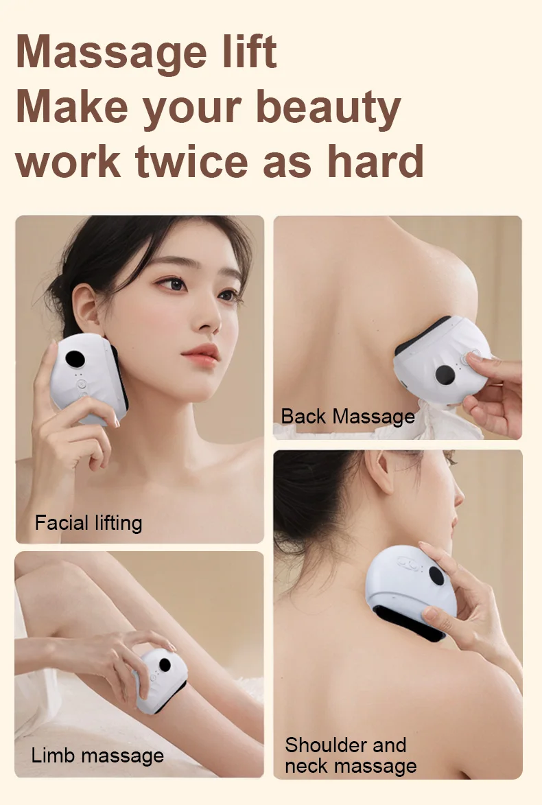 GS05 professionel elektrisk Gua Sha-massager | 9-hastigheds opvarmet og vibrerende terapi