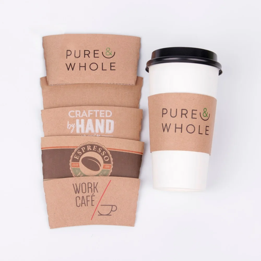 Customized Coffee Sleeves Printed with Logo - Qty: 50 TCC-114