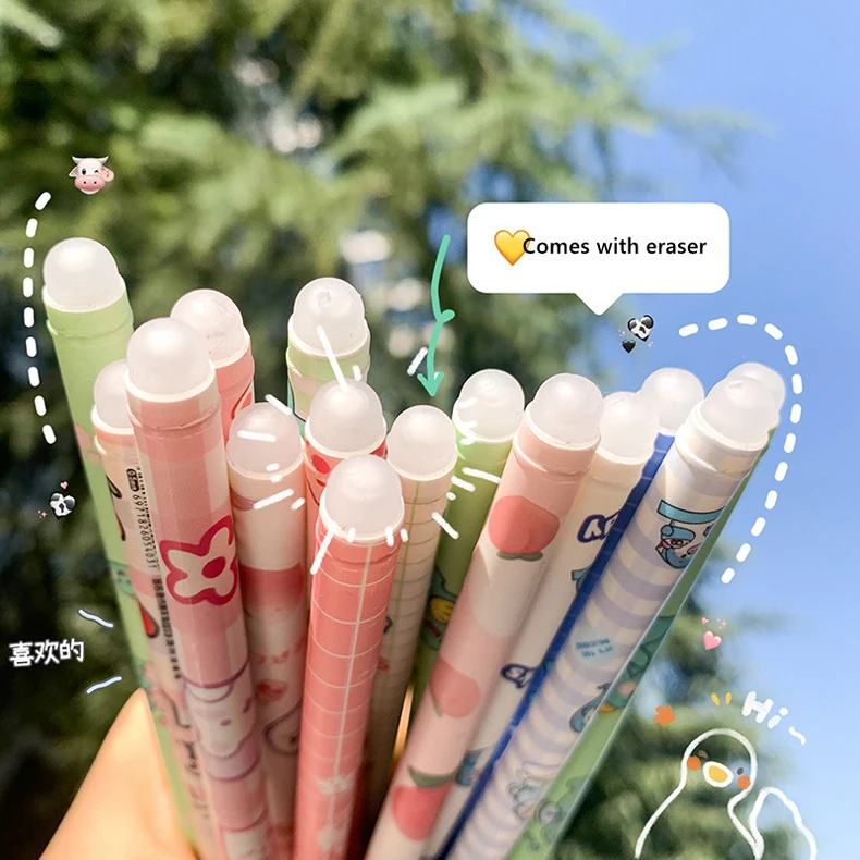 Cute Pens Kawaii Pens Fun Pens0.5mm Cat Paw Shiny Luminous Ballpoint Pens Stationery School Supplies Cute Stationary