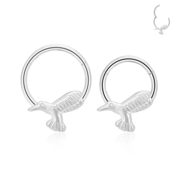 ASTM F136 Titanium  Clicker Hoop nose ring for men piercing titanium Septum Clicker Lip Piercing Rings Jewelry