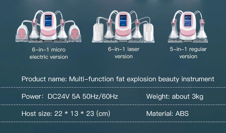 The Newest Multilingual 6 in 1 80K Vacuum system EMS RF body slimming beauty equipment