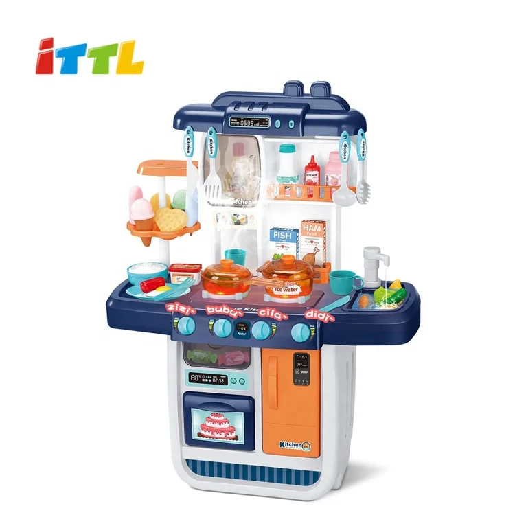 Прекрасная маленькая современная кухонная утварь инструмент реалистичное освещение и звуки комплект игрушек для ролевых