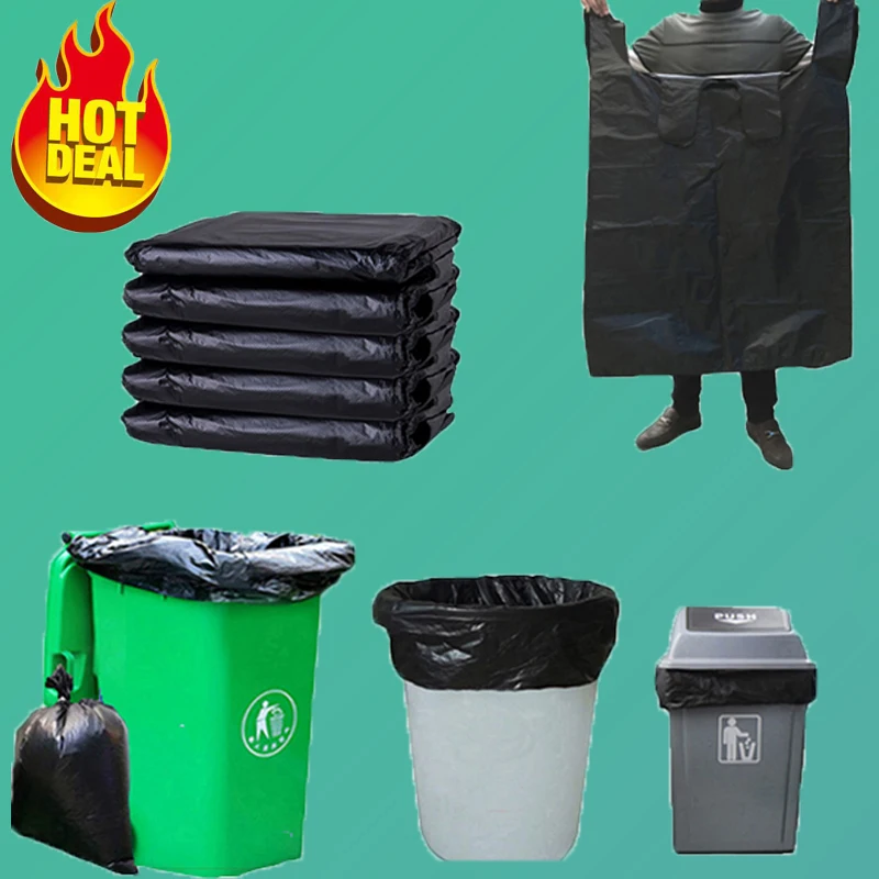 1/5/10Rolls Garbage Bag Trash Bags Durable Disposable Plastic Home
