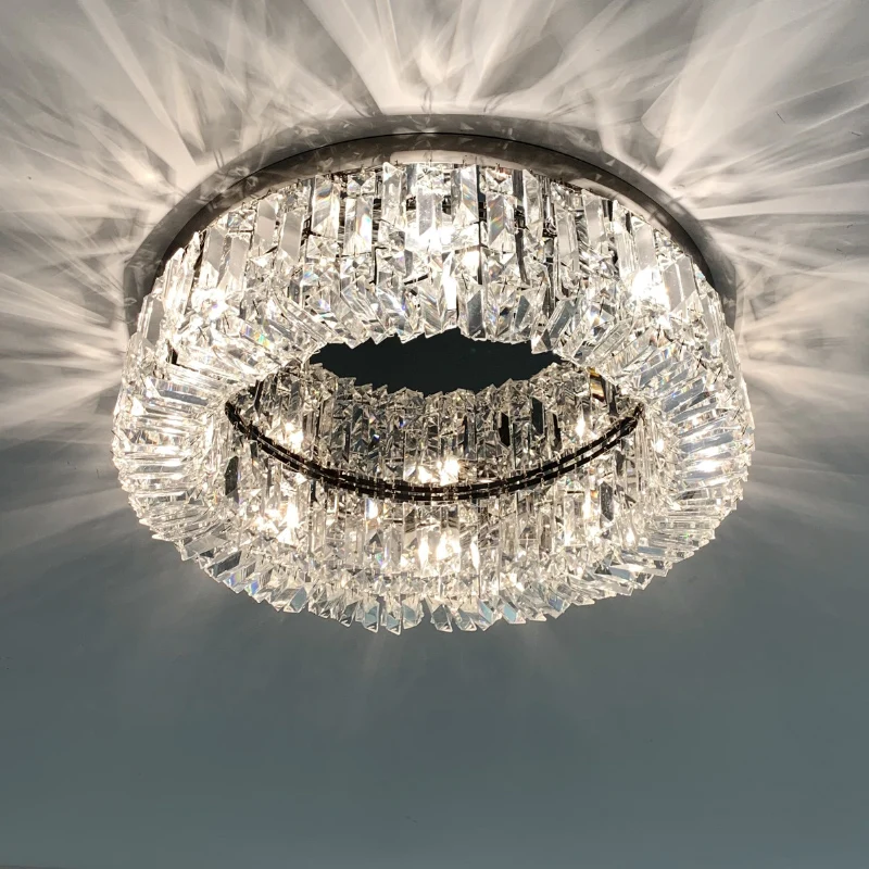Modern round crystal ceiling lamps for bedroom ETL60449