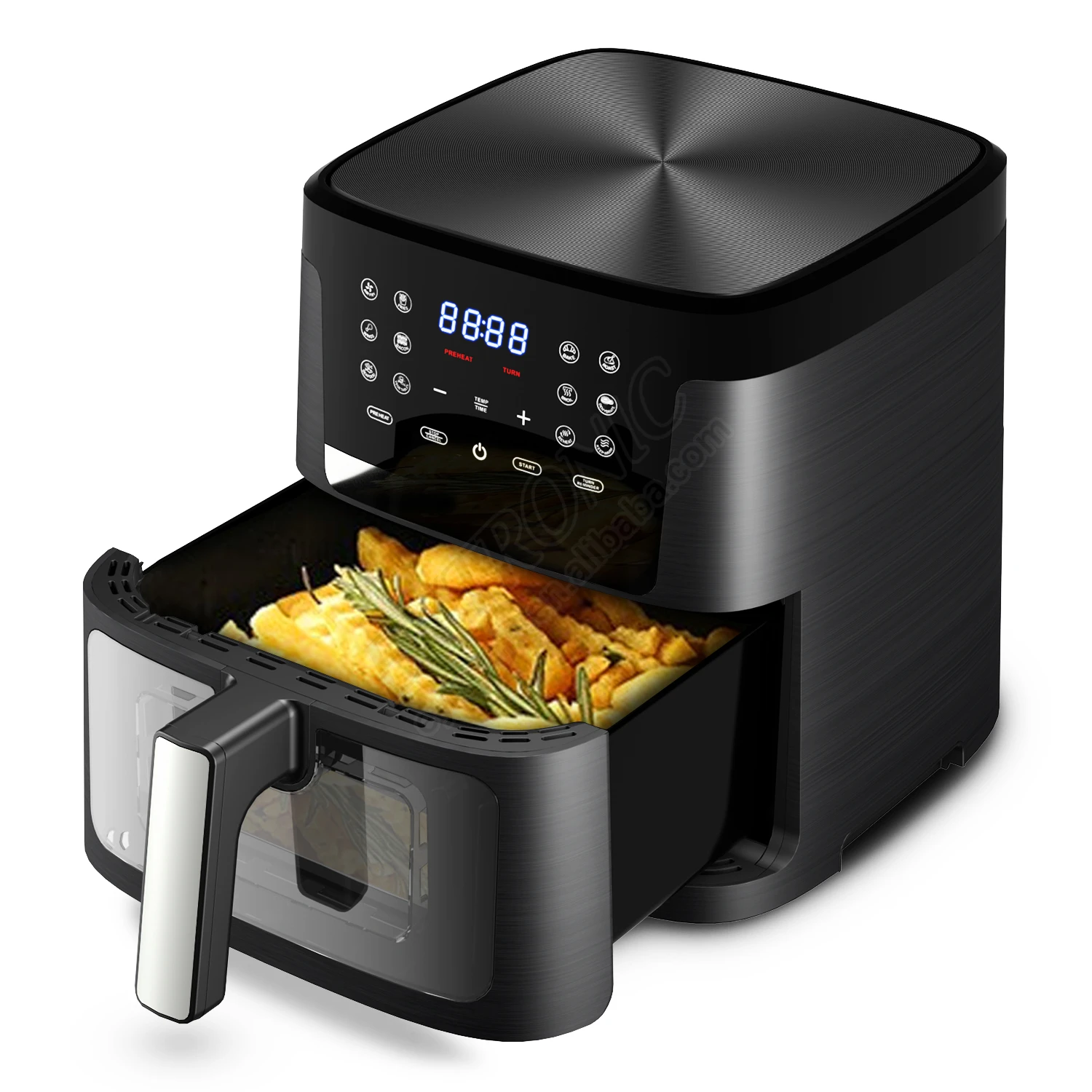 New 6L 7L 8L 2023 Smart Air Fryer Touch Screen OEM Custom Oil Free Electric Deep Fryer Hot Digital Air Fryer Wholesale