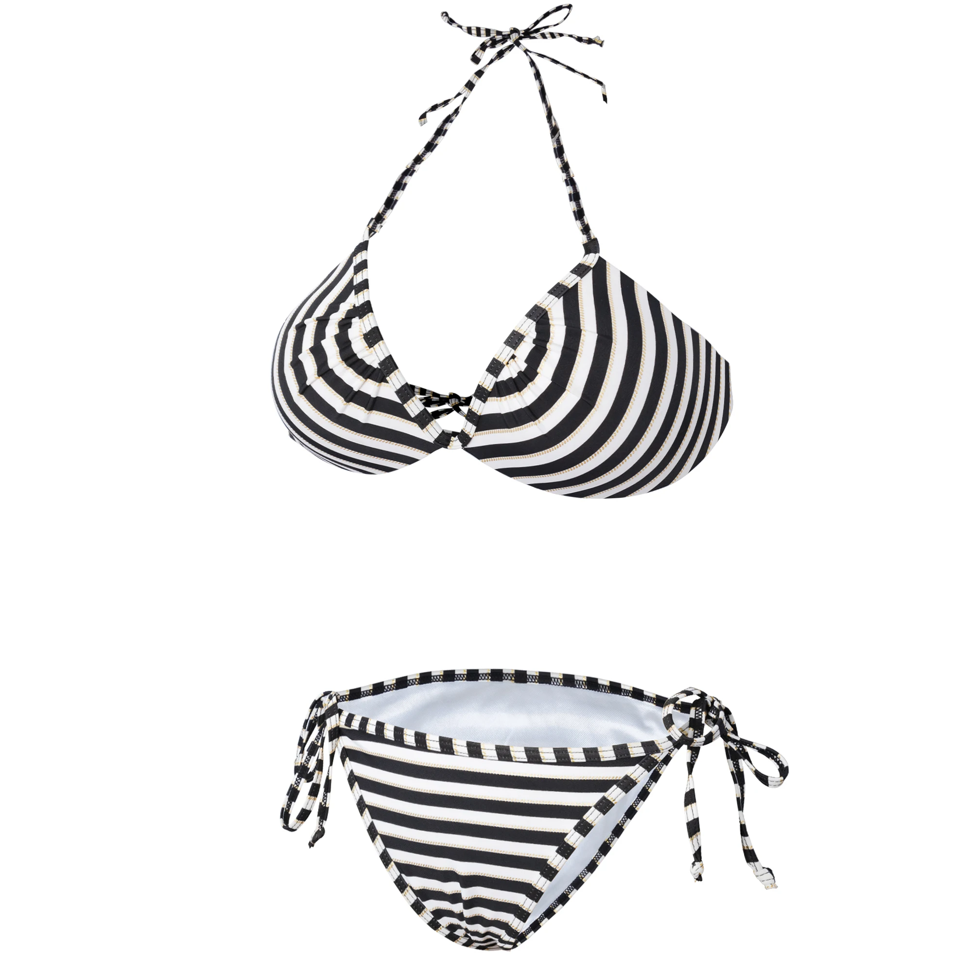 Striped String Bikini Swimsuits Set Women Ladies Swimwear 2024 Hot Sexy Beach Oem Wholesale