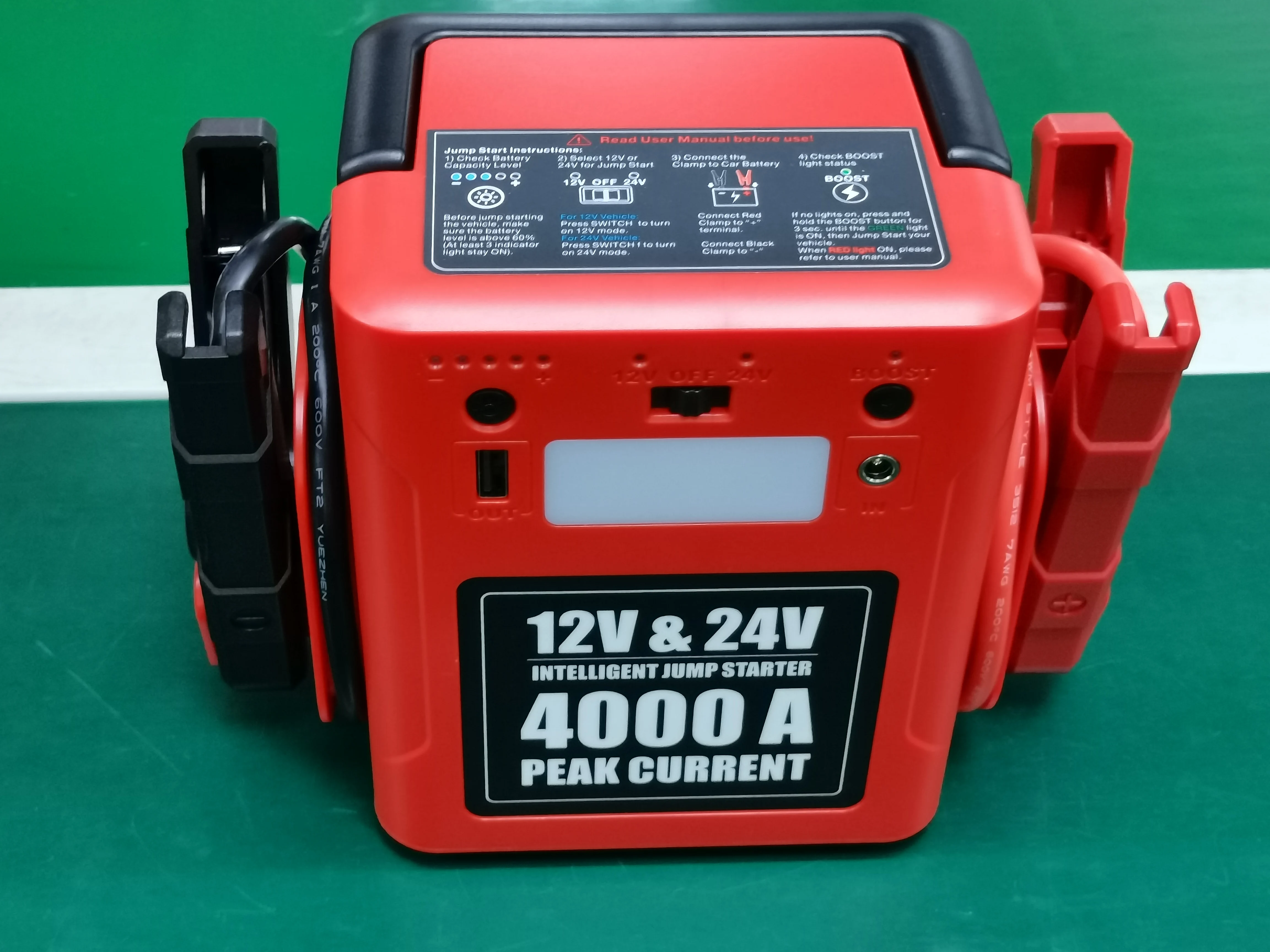 Upgraded 42000mah Car Jump Starter 12v/24v Peak Current 4000a Booster
