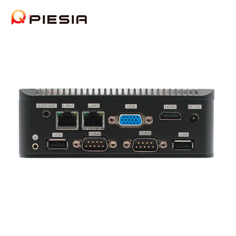 Piesia Celeron J4125 J1900 J6412 Router Mini PC Nano 2 Lan 6Com Quad Core 6USB DDR4 X86 Linux Fanless Ubuntu Thin Client Mini PC