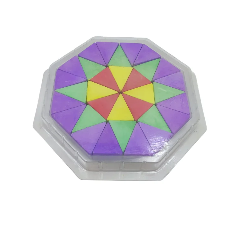 Высококачественная меловая картонная упаковка из 32 предметов красочный треугольник Новинка тротуарный Мел уникальный и забавный мини-меловой доски