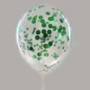 palloncino con coriandoli verde metallizzato