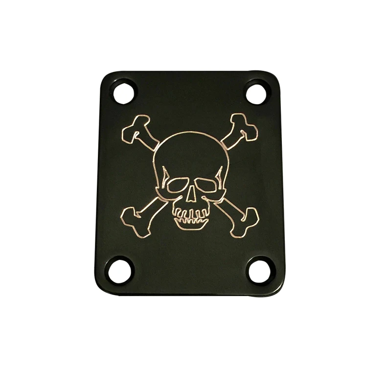 Custom Machining Logo Neck Joint Plate for Electric Guitar