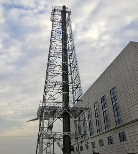 High-load Communication Chimney Tower Earthquake-resistant 8 Degrees  for Smoke and signal protection Devices in Oil Refineries