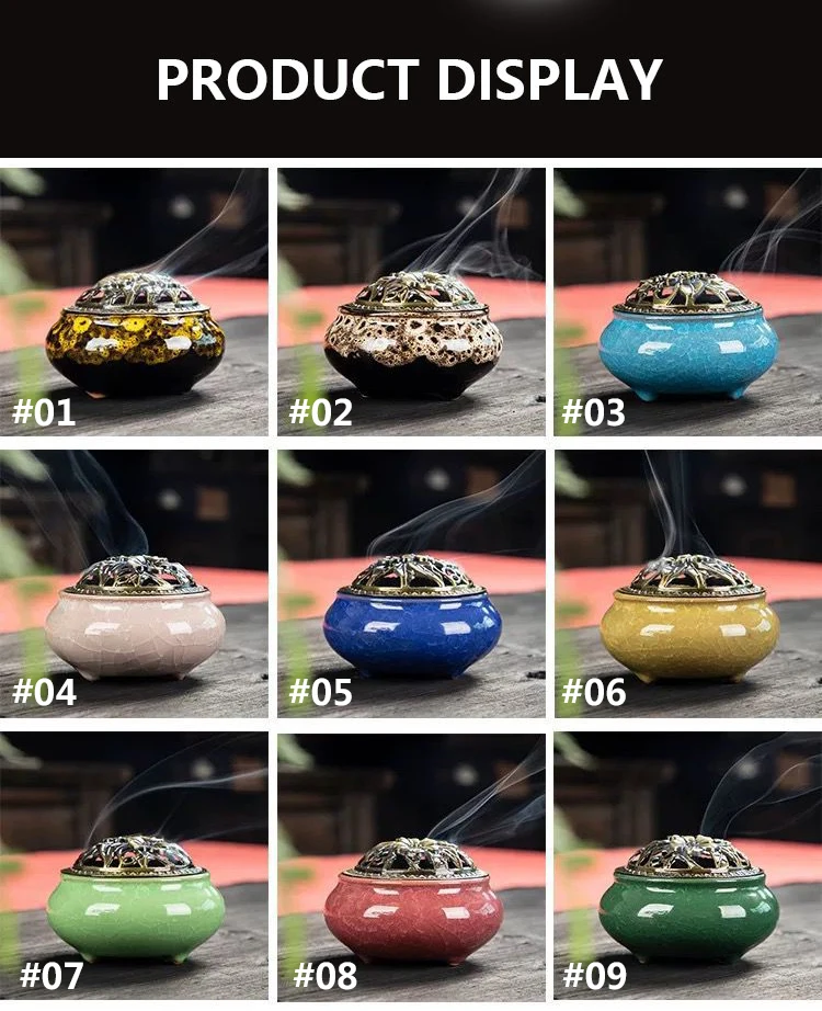 Factory Wholesale Portable Ceramic,Incense Burner Decoration Handmade