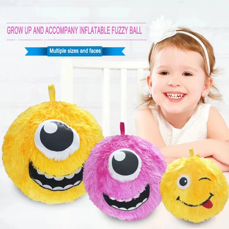 Custom Inflatables Beach Bouncing Ball Plush Toy Children Soft Stuffed Fabric Toy Balls