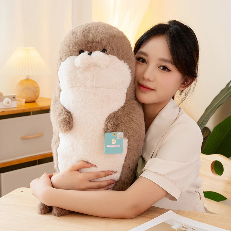 Wholesale Custom Plush Blue White Sea Otter Seal Clapping Stuffed Animals Toys Baby Sleeping for Kids