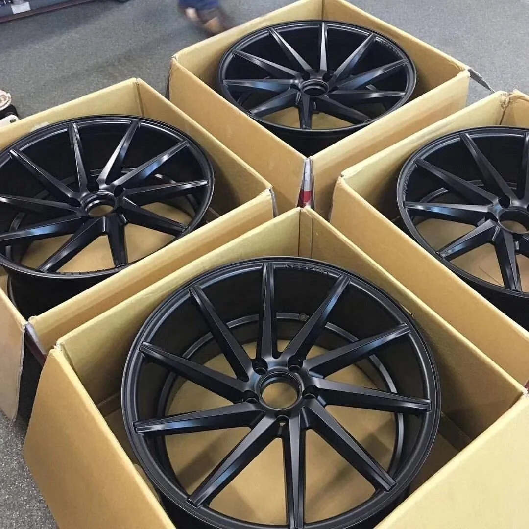 Custom Forged Alloy Passenger Car Wheels Black 22 Inch Wheels 5x120 ...