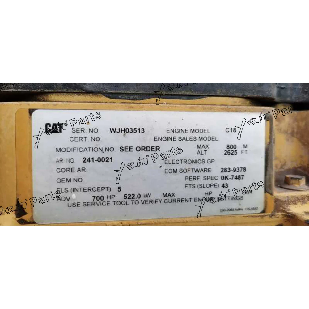 C18 Complete Engine Assembly for Excavator Engine Overhaul Kit