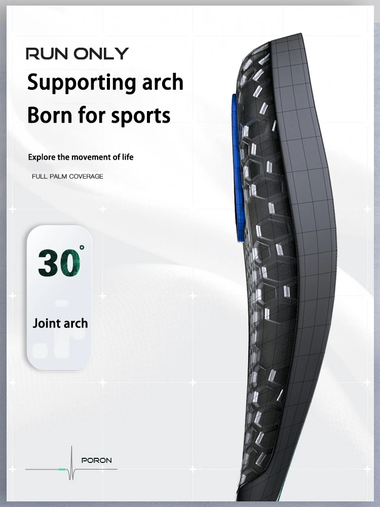 Custom Poron Gel EVA Shock Absorbing Insoles Wholesale