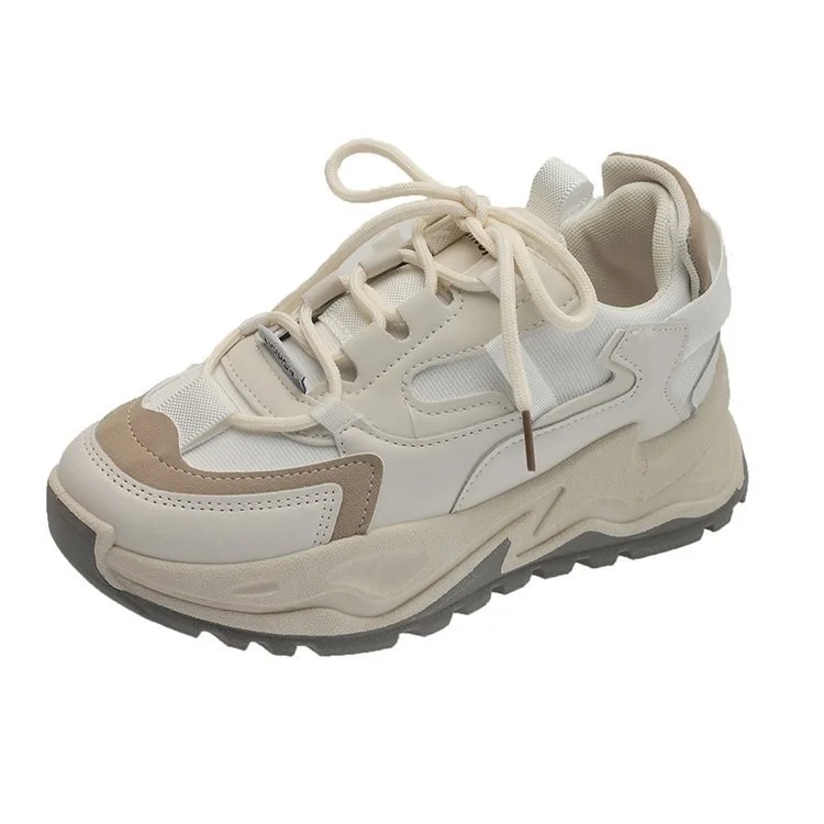 2024 New Fashion Platform Dad Shoes for Women white sneakers Casual Jogging Walking Shoes