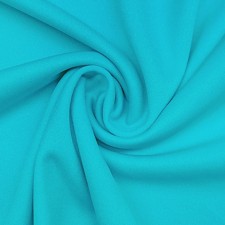 Anti Pilling Knit Polyester Fiber Fabric, Plain Dyed 100 Polyester DTY Interlock Fabric for Clothing/ details