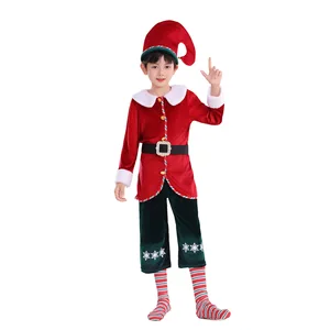 2026 Cross-border New Christmas Children's Elf Dress-up Role Play Performance Clothing