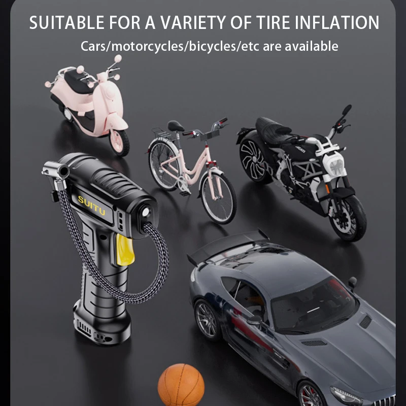 DC12V Charging Tyre Inflators Car Handheld Intelligent Digital Display Home Car Electric Portable Car Air Pump Tire Inflator - view 6