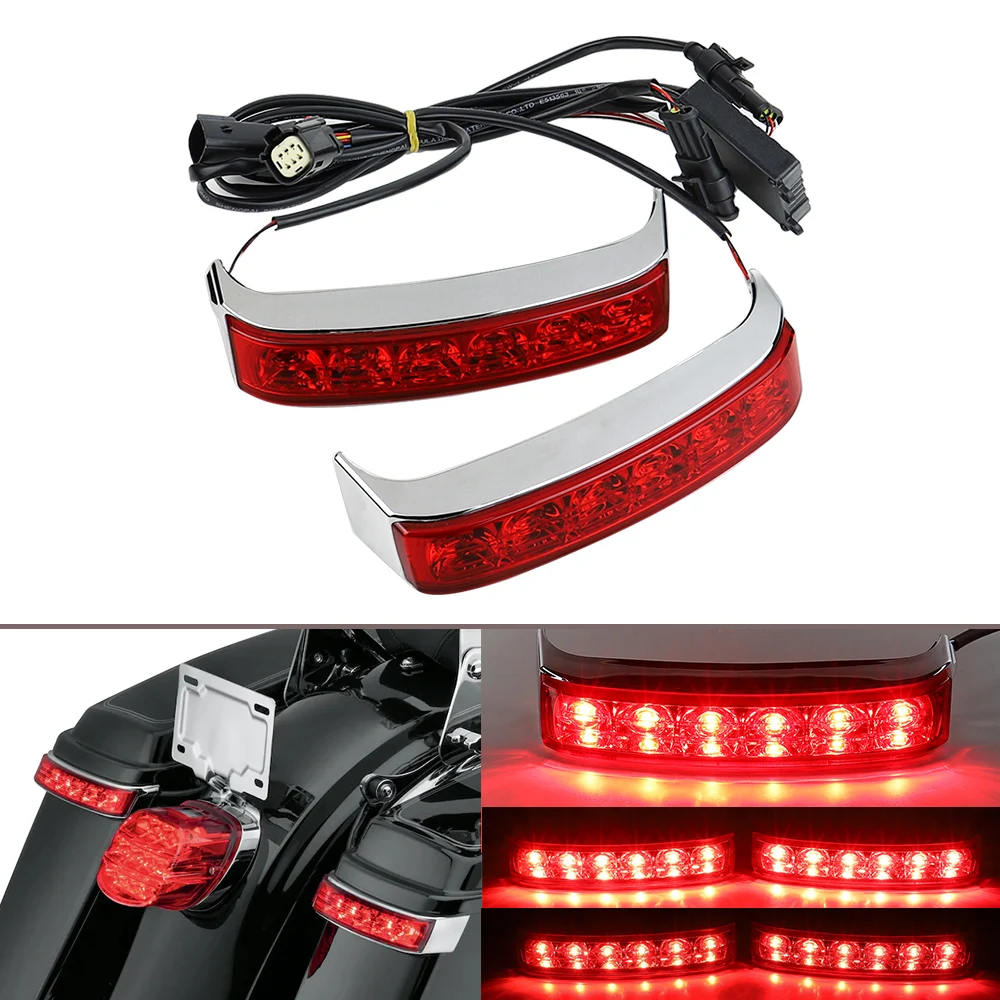 Compatible with Touring FLHTCU FLHTCUL 2014-2020 Motorcycle LED Saddlebag Tail Run Brake Turn Signal Light Lamp
